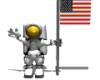 космонавт с американским флагом