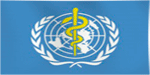 флаг Всемирной Организации Здравоохранения-ВОЗ