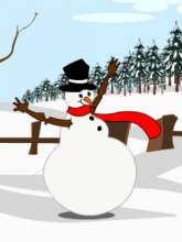 снеговик танцует
